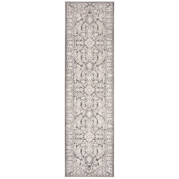Calidia Oriental Dark Gray/Cream Area Rug