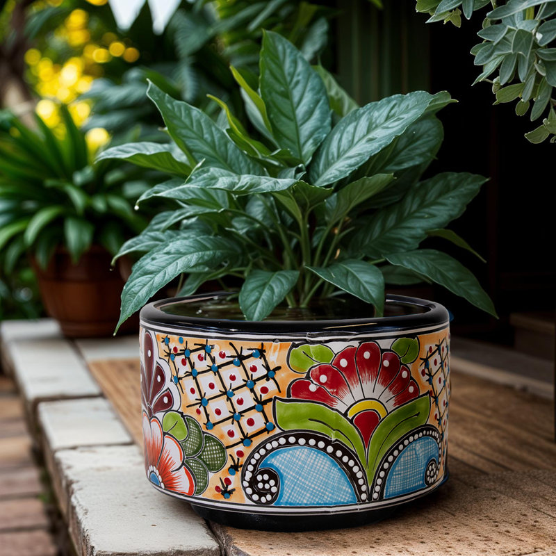 "wheel Cheese" Planter- Yellow