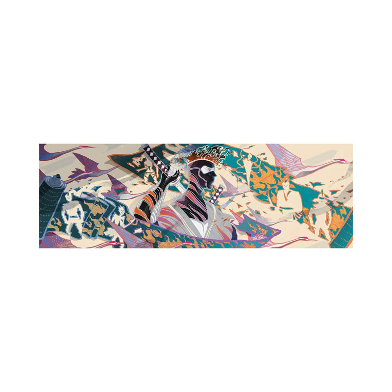 " Ninja " by Sija Hong Painting Print, 24" H x 72" W x 1.5" D, Wrapped Canvas