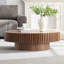 Table basse 43,7 pouces Modern Handcraft Drum Ellipse | Pour le salon