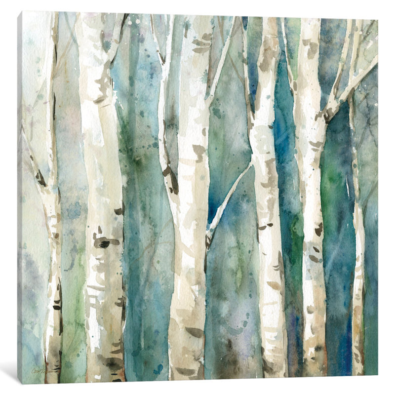 River Birch II, impression sur toile tendue, H 37 po x l 37 po x P 1,5 po, Pas de tapis, Toile tendue