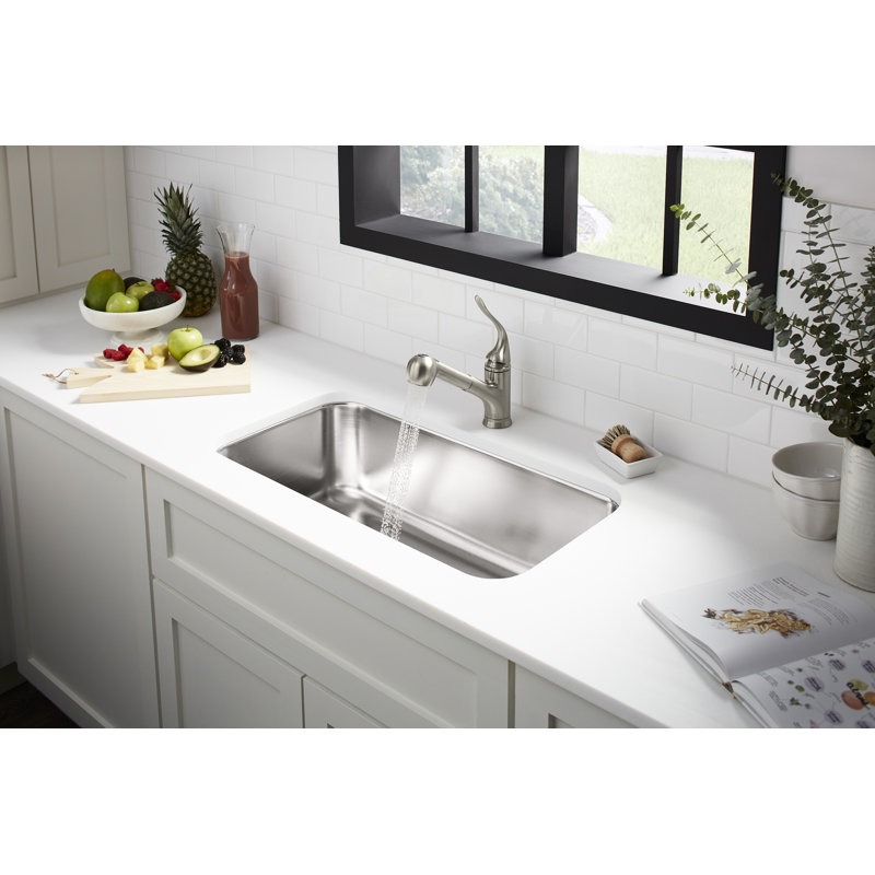 Undertone® Preserve 31-1/4" x 17-7/8" x 9-5/16" Large Under-Mount Single-Bowl Kitchen Sink