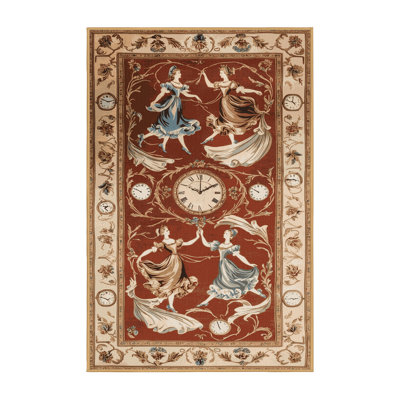 Machine Washable French Brown Area Rug