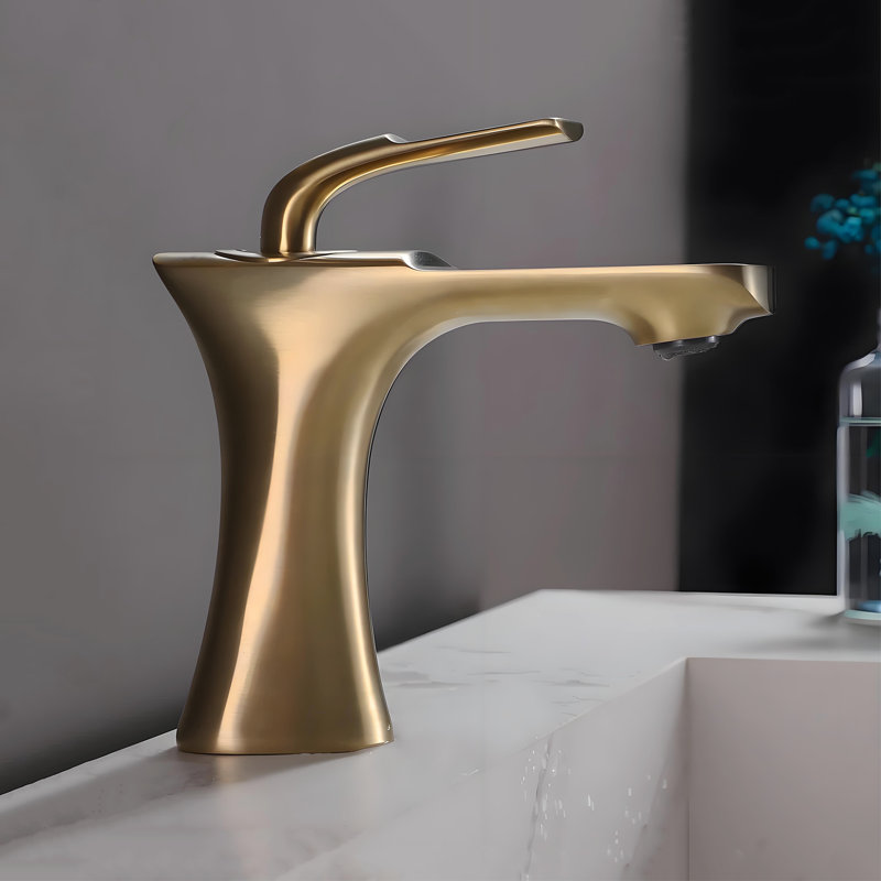 Single-Hole Single-handle Bathroom Faucet, Brushed Gold