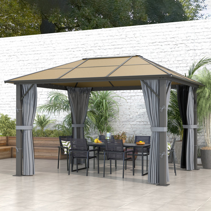 3m x 4m Patio Gazebo, Grey