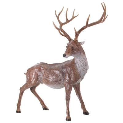 Cerf debout givré