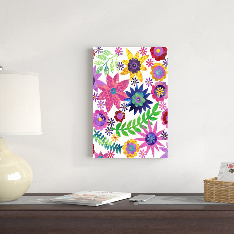 Hippie floral II, H 18 po x l 12 po x P 1 po