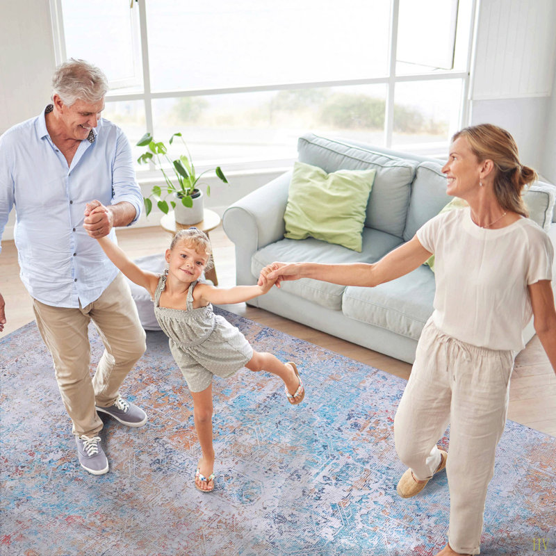 8X10 Area Rugs, Washable Rug, Low-Pile, Non-Slip, Non-Shedding, Foldable, Kid & Pet Friendly - Area Rugs For Living Room, Bedroom, Kitchen (8'X10')