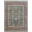 Wool Oriental Area Rug in Green/Rust