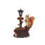 Mignon pot de fleurs avec lanterne décorative - écureuil en polyrésine avec lampe à huile pour patio