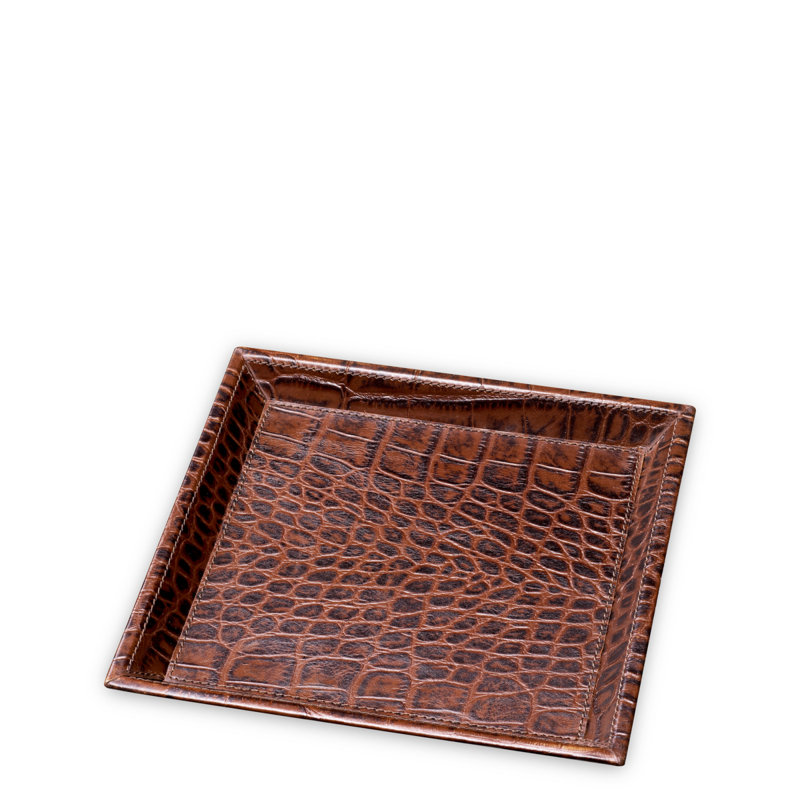 Scaleo Leather Decorative Tray