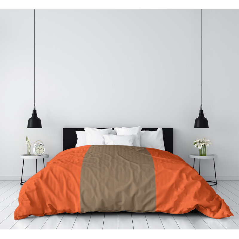 Édredon simple réversible Baltimore Baseball, Édredon grand, Orange / doré / orange