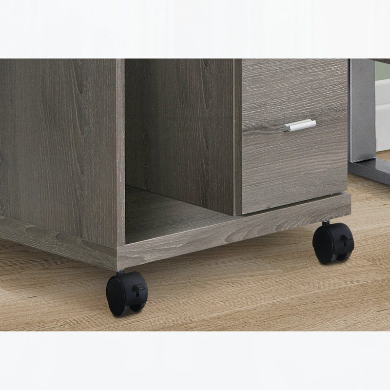 Bureau, classeur, chariot d'imprimante, classeur roulant, Taupe