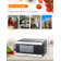 Commercial Chef 1.1 Cu Ft Microwave with 10 Power Levels, Stainless Steel