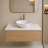 Modern 36" Solid Surface Bathroom Vanity Top for Vessel Sink - White Carrara Design