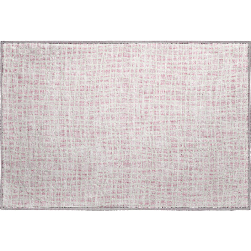 Premium Machine Washable Prisco Pink Rug, Rectangle 1'8" x 2'6"
