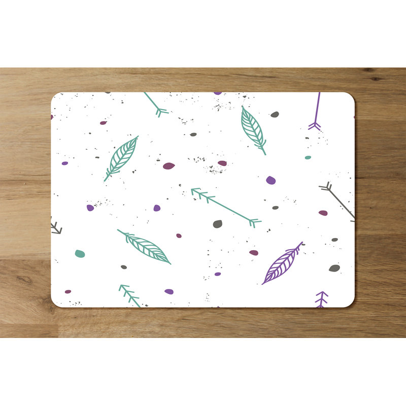 Mozingo Polyester-Coated Hardboard No Pattern Rectangle Placemat