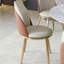 Ensemble de 2 chaises de salle à manger en cuir de polyuréthane moderne avec pieds en métal doré pour le salon / salle à manger beige (ensemble de 2)