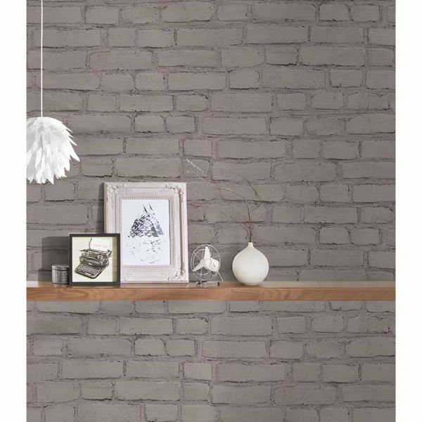 33' L x 21" W Textured Wallpaper Roll, Black/Grey