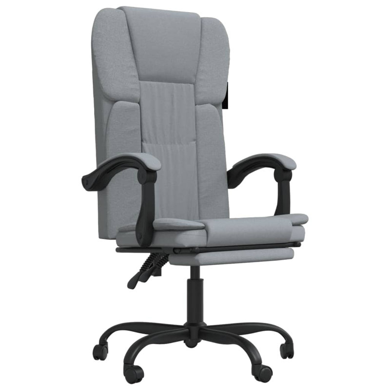 Reclining Office Chair Fabric, Light Gray Fabric