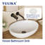 Évier de salle de bain en céramique elliptique / ovale en porcelaine vitrifiée YULIKA DJ-78166
