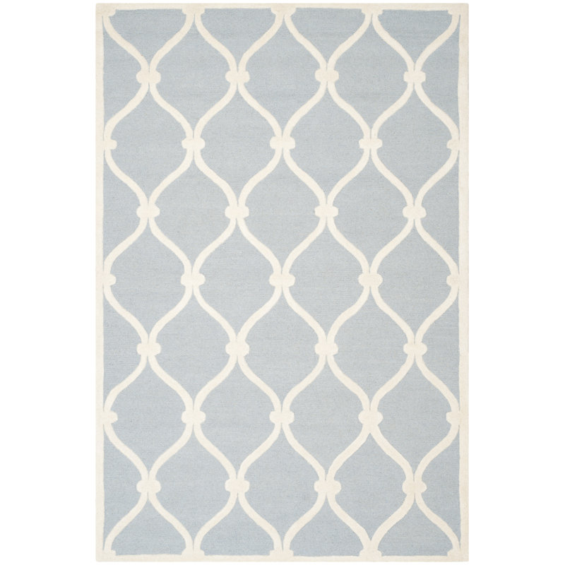 Neva Geometric Wool Hand Woven Area Rug, Rectangle 183 x 274 cm
