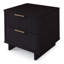 Table de chevet 18 po Granville en noir (2 tiroirs)