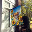 Alaskan Malamute in Sunflowers House Flag-112706351