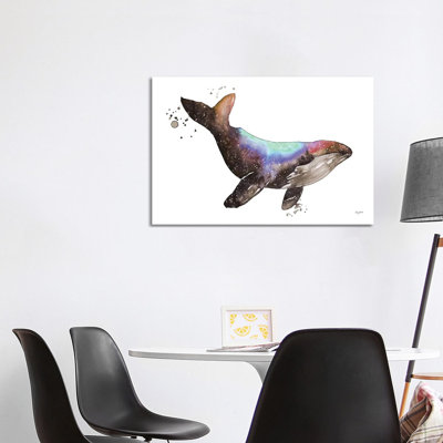 Galaxy Whale 1 Piece Wrapped Canvas Wall Art