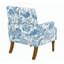 Chaise d'appoint, fauteuil floral, garniture cloutée-131276214