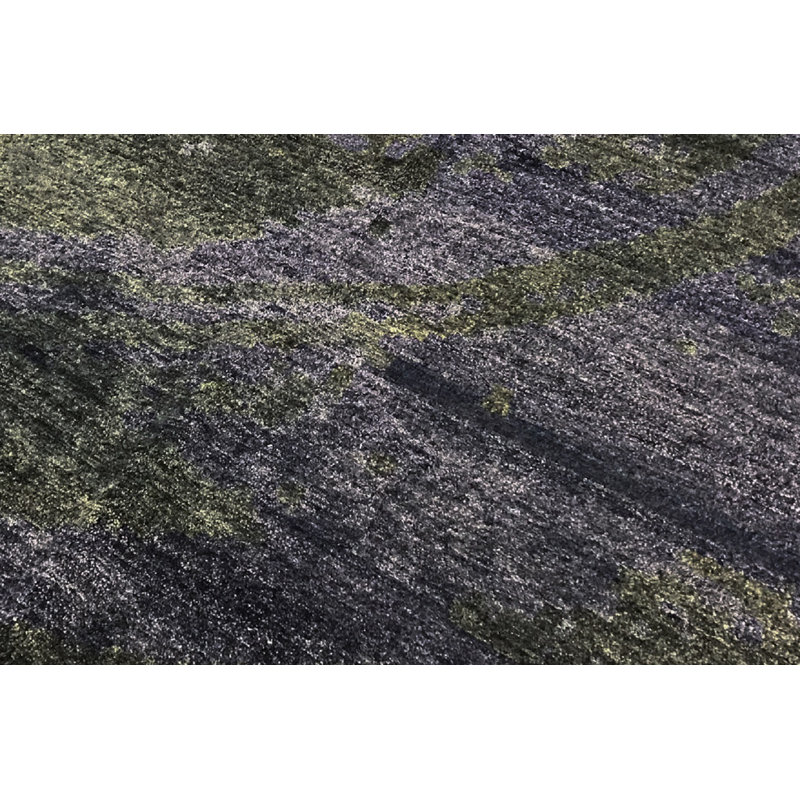 Tapis bleu de haute qualité noué à la main