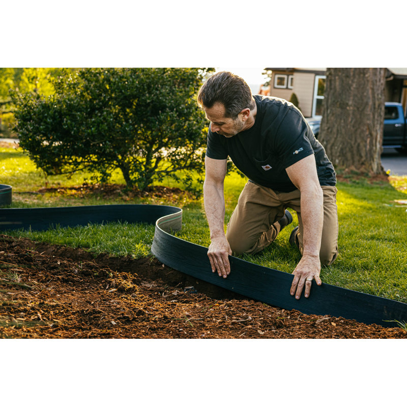5.3'' H x 240'' W Composite Lawn Edging, Brown