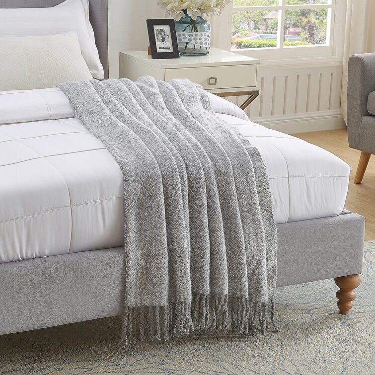 Cozy Tyme Aarush Soft and Quality Fabric Knit Throw 50" x 60"