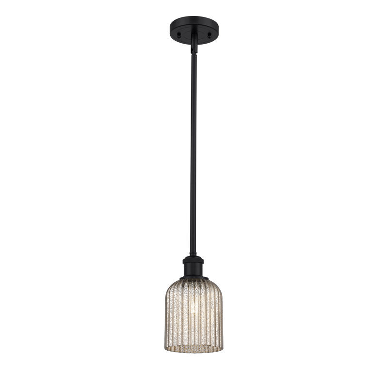 Luminaire suspendu 5 lumières Ballston Addeline, Noir mat, Mercure