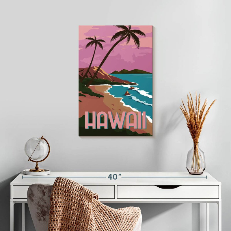 Affiche de coucher de soleil Gillard Hawaii, H 24 po x l 16 po