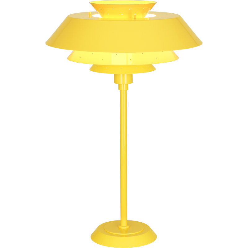 Pierce Metal Table Lamp, Canary Yellow