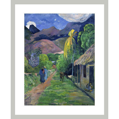 Street in Tahiti by Paul Gauguin - Framed Giclee Print