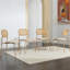 Chaise d'appoint empilable en lin Bedi
