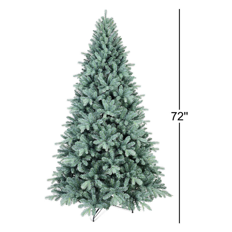 Arbre de Noël automatique bleu en PE / PVC (avec lumières / sans lumières), 6'