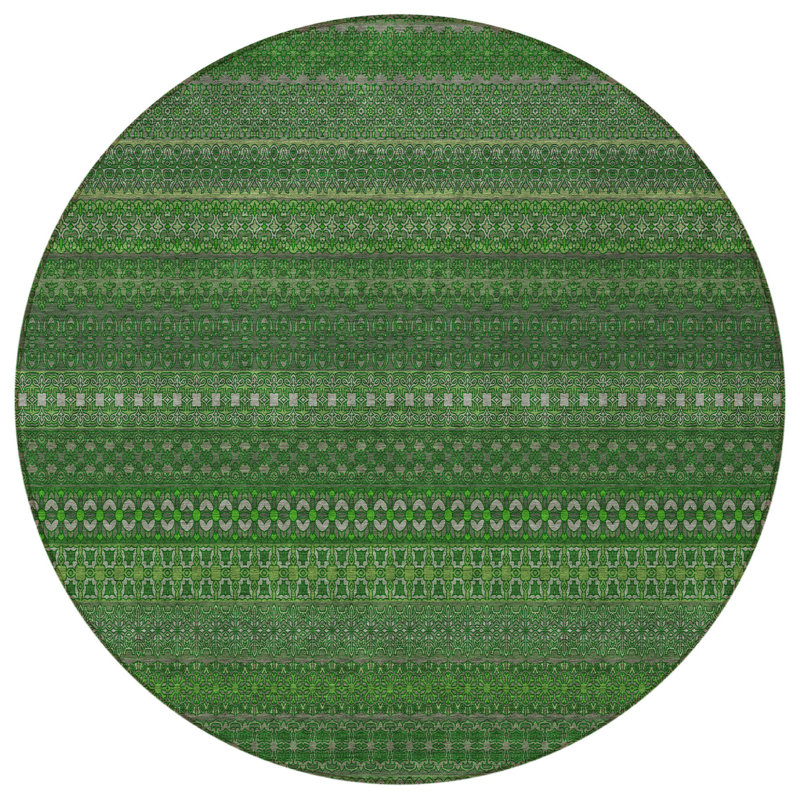 Tapis extérieur rond lavable antidérapant 8 pi