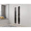 36 po X 80 po Porte pliante double en verre givré blanc MDF avec ensemble de quincaillerie et poignée de porte-130904449-130904451