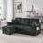 76.39" Reversible L-Shaped Sectional Sofa with Pull-Out Storage, Ottoman & Pillows with USB Charging,Cup Holder for Living Room-1695123608