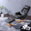 Fauteuils d'appoint chauffants chauffants, fauteuil inclinable moderne en cuir PU noir