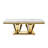 51.18" Modern Rectangular 0.78" Thick MDF Marble Pattern Top, Coffee Table Stainless Steel Base