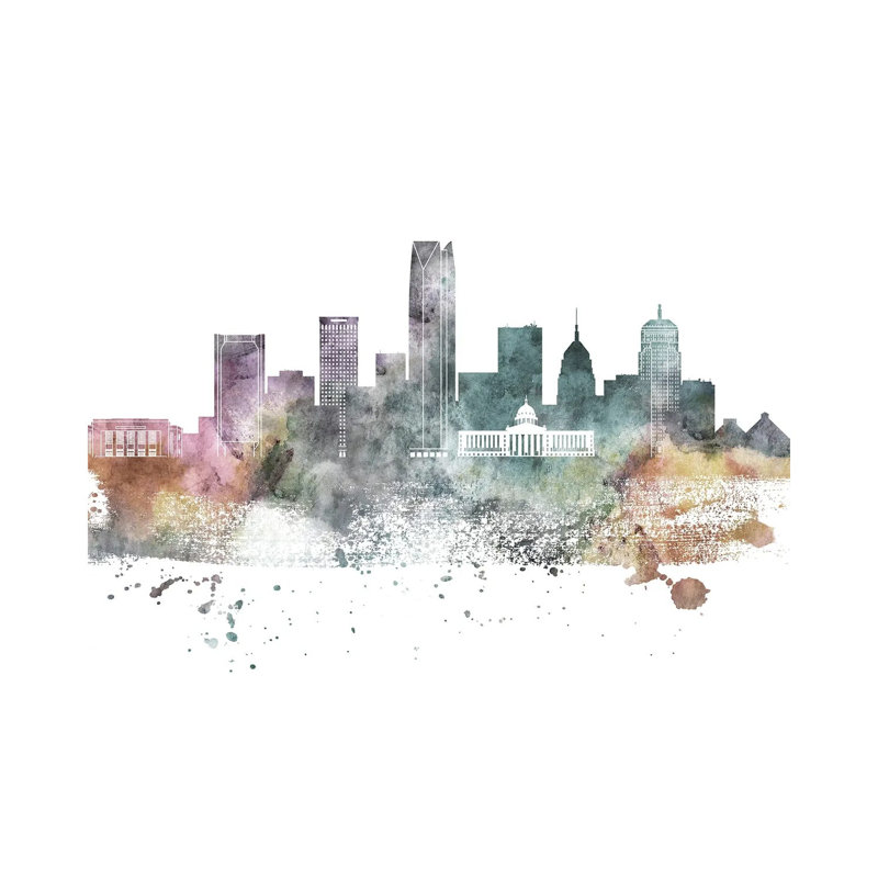 Oklahoma Pastel Skylines - Wrapped Canvas Print, 66.04 cm H x 45.72 cm W