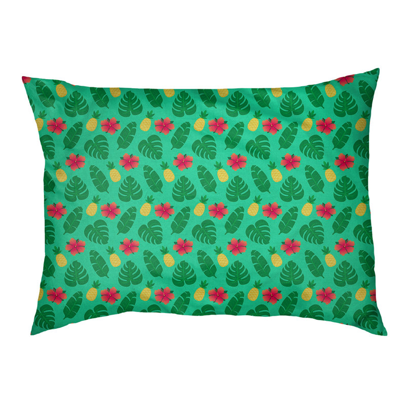 Coussin d'extérieur pour chien Campion, Grand (l 42,5 po x P 32,5 po x H 14 po), Vert/rouge