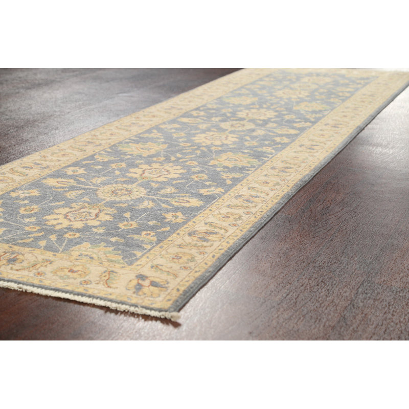 Tapis de couloir unique en laine noué à la main 2 pi 10 po x 9 pi 9 po New Age