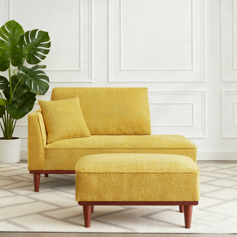 Lounges Chaise+Ottoman, Yellow
