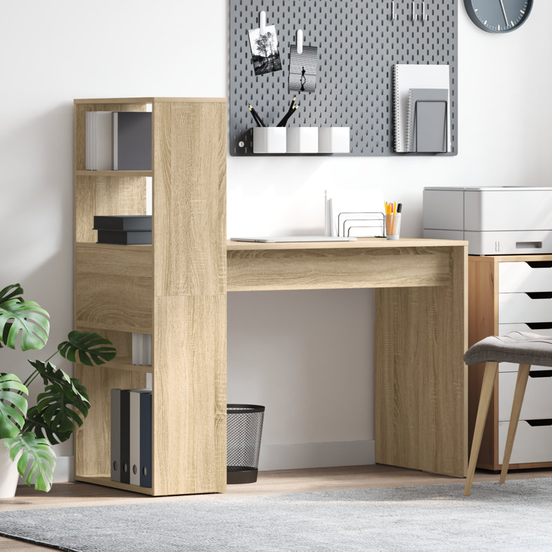 Desk Engineered Wood Medium Desk, Sonoma Oak