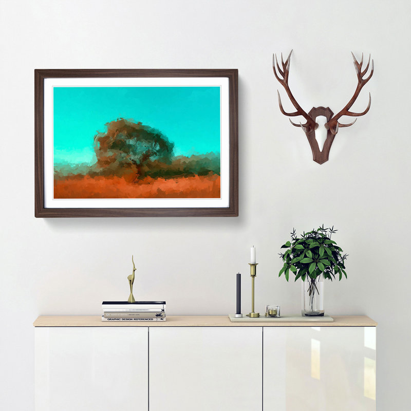 Gazing at the Tree in Abstract - Framed Print, 48cm H x 65cm W x 2cm D, Walnut Framed